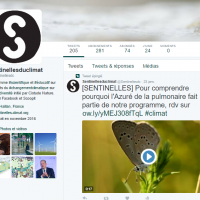 Capture le programme les sentinelles du climat est sur twitter